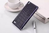 Crocodile Leather High Grade Luxury Hard Back Cover Case for Huawei Ascend P6 Mobile Phone Case