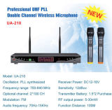 Professional UHF Double Channel Wireless Microphone Ua-210