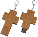 Popular Cross Wood USB Flash Drive