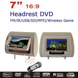 7'' Headrest DVD with FM/IR/USB/SD (MP5) /Wireless Game