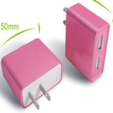 New Arrival 5V 2.1A Double USB Travel Charger for Tablets PC and Mobile Phone