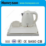 Stainless Steel#304+White Plastic Housing Electric Kettle for Hotel
