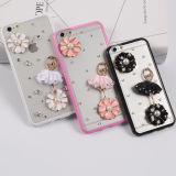 Factory Wholesale Bling Mobile Phone Cover Flower Luxury Diamond Cell Phone Case for iPhone 6/6 Plus