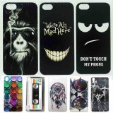 Case for iPhone 4S Colorful Transparent Printing Drawing Phone Cover for iPhone 5 Plastic Hard Phone Cases