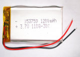 3.7V 53759 Rechargeable Li-Po Battery for Mobile Phone Battery (1200mAh)