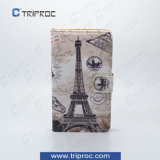 OEM Customized Printing PU Leather Cell Phone Cover for Samsung Galaxy Note 3 (Paris Eiffel Tower 02)