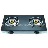 2 Burners Tempered Glass Top Stainless Steel Gas Cooker/Gas Stove