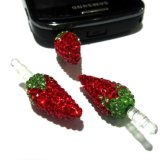 Lovely Strawberry Dust Proof Plug for Mobile Phone