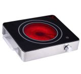 430 Stainless Steel Single Burner Ceramic Stove with Glass Plate