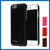 Leather Surface PC Back Hard Cover for iPhone 6 Plus