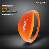 Logo Printing Elastic Silicone Waterproof RFID Wristband/Bracelet
