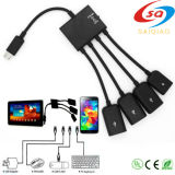 4 in 1 Micro USB OTG Hub Host Adapter Cable for Samsung Smartphone Tablet N9000