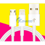 2 in 1 USB Cable for iPhone and Android Phones