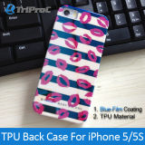 Customized Printed Blue Film Coated TPU Cell Mobile Phone Case for iPhone 5/5s