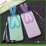 Wholesale Cute Rabbit Ear Kickstand TPU Mobile Phone Cover for iPhone 6/6s Plus (RJT-0105)