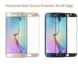 2015 Newest Factory Directly Sale Four Color Curved Full Cover Tempered Glass Screen Protector for Samsung Galaxy S6 Edge