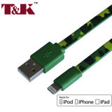 Olive TPE Material USB to Lightning Flat Mfi Data Cable