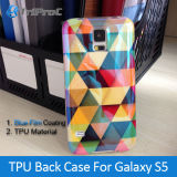OEM Customized Blue Film Coated TPU Cell Mobile Phone Cover Case for Samsung Galaxy S5 I9600