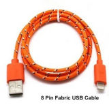 Support Ios 7 1m 8 Pin Fabric USB Cable for iPhone 5 5g 5c 5s