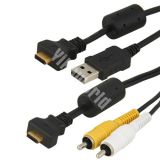 Digital Camera USB And AV Cable for Casio (EX-Z250)