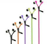 Fashion Gift Stereo Zipper Earphone with Mic, for iPhone/Samsung