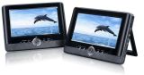 7inch Dual Screen Portable DVD Player with Car Headrest Mounting Kits
