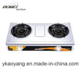 Household Appliance New Design 2 Burner Gas Stove with Stainless Steel
