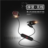 Genai Sport 3 New Wireless Bluetooth Headsets Headphones Earphones with Mic and Retail Box for iPhone Samsung HTC All Bluetooth Phones