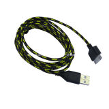 Black Color Round Nylon Braided USB Cable for Micro (RHE-A3-004)