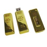 Golden Bar USB Flash Memory Drive