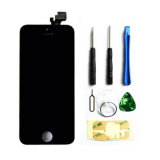 Replacement Front Glass Touch Digitizer Screen + LCD Display with Frame Assembly Fit for iPhone5 5g Black