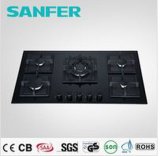 Black Tempered Glass Cooktop with Cast Iron Trivet