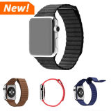 Top Quality Roundabout Fashion Magnetic Closure Band & Genuine Leather Loop Strap for Apple Watch 42mm 38mm Watchband