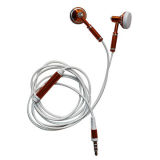 Mobile Phone Earphone, Round TPE Wire, Metal Mic and Diamante Earpiece, Small MOQ, Good Price