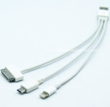 11cm Length USB a Male to Micro 5pin / 30pin / 8pin Cables 3 in 1 USB Cables (JHU357)