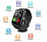 Black Waterproof Bluetooth Wrist Smart Watch Phone Mate Handsfree Call for Smartphone Outdoor Sports Pedometer Stopwatch