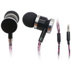 Fabric Cable/Metal Earphone for MP3/Mobile Phone
