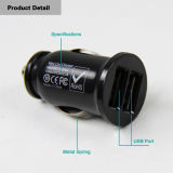 Dual USB Mini Car Charger for iPhone, Sum Sung Mobile Phone 5V 2.1A