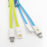 Wholesale Colorful Flat 8 Pin/Micro USB Cable for iPhone/Android Phone
