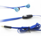 OEM Hot Sale Earbuds Flat Cable Earphone with Mic