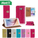 Hot Selling Flip Wallet Mobile Phone Case Diamond Crystal Cover for Galaxy S6 Edge Luxury Leather Case