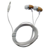 2015 Cheap Stylish Wired Bamboo Earphone for Christmas