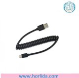 Retractable Elastic Spring Coiled USB Data Cable and Charging Cable