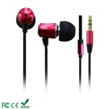 Deep Bass Red Metal Earphone for Mobile MP3/MP4