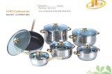 Hot Product Inducution 12PCS Stainlesss Steel Stock Pot Milk Pot Fry Pan Set