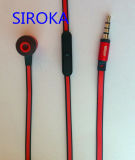 Flat Cable Earphone with Mic for Cell Phone