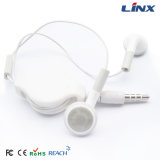 White Retractable Earphones with CE for Sports