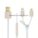 White Color 2 in 1 Zipper USB Cable (RHE-A4-035)