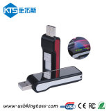 New Plastic Retractable USB Flash Drive with LED Logo