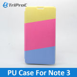 OEM Custom UV Printed PU Leather Slim Folio Smart Cell Mobile Phone Cover for Samsung Galaxy Note 3 (Stripe 04)